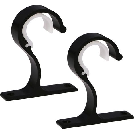 Soporte para gancho de cortina, soporte para barra de cortina - Negro (1/5)