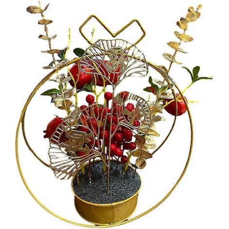 Décorations de Noël, fleurs et baies pour le Nouvel An, grenade artificielle (1/4)