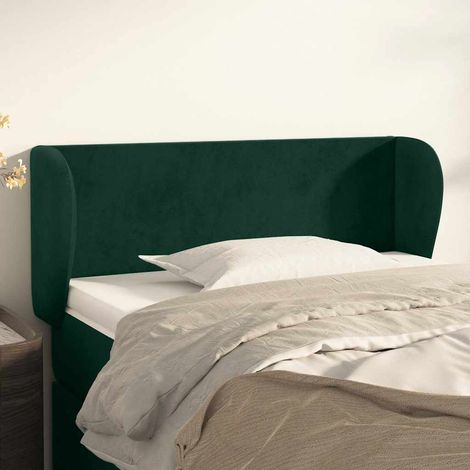 Kopfteil mit Ohren Dunkelgrün 83x23x78/88 cm Samt (1/5)