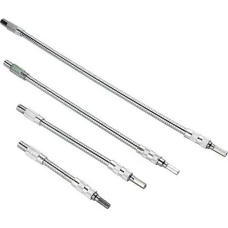 Rallonge flexible pour tournevis, tige de perçage hexagonale, embout flexible 1/4'', 150-400 mm pour espaces étroits (1/4)