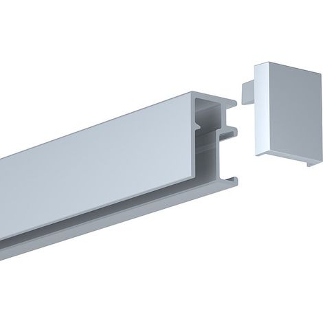 Rail Newly R10 - 100 cm (max 20kg/m) Couleur Cimaise R10:Blanc mat (peut être peint) (1/5)