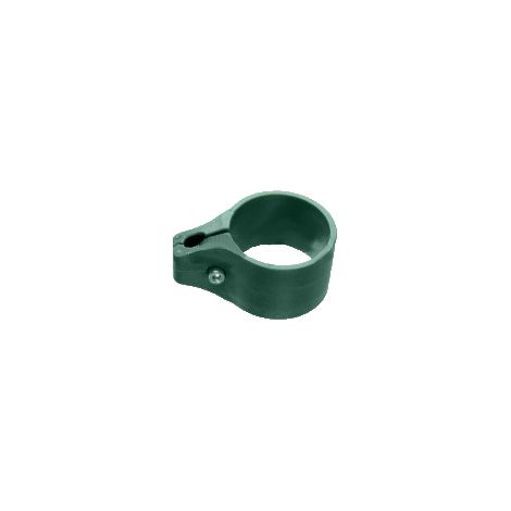 Cloture & Jardin – Colliers de fixation pour poteau de portillon grillagé vert – PVC pour poteaux de ø 60 mm – Lot de 6 avec vis de serrage (1/2)