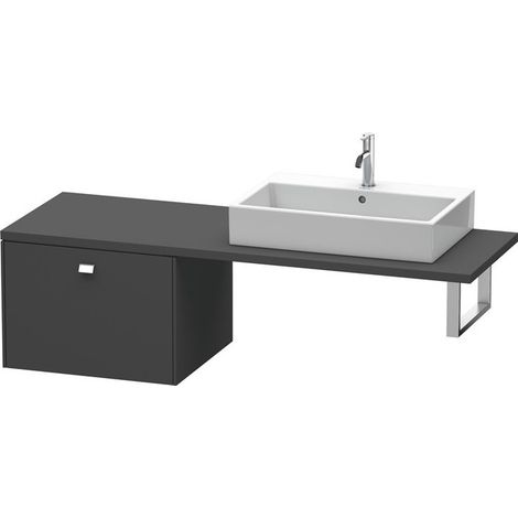 BRIOSO consolle bassa con maniglia cromata 442x620x550mm grafite opaco