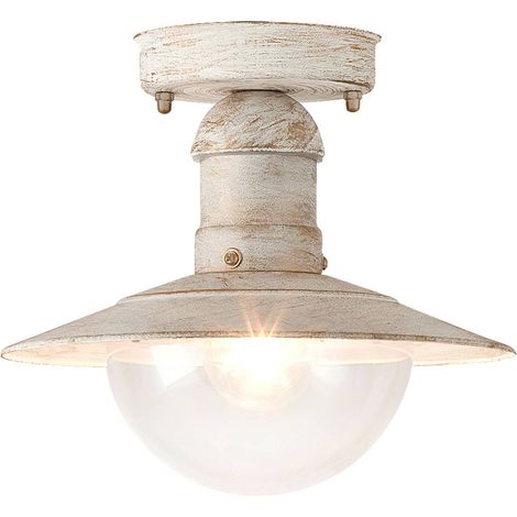 Rabalux Oslo - Lampada a sospensione da esterno, Metallo Plastica, bianco anticato, 24 x 24 x 21,5 cm, E27 (1/5)
