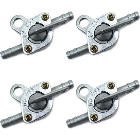 Interrupteur de Carburant 4 Pièces Universel Robinet de Carburant Essence Robinet Essence Moto Commutateur d’essence Pour la plupart des motocycles des véhicules hors route etc Alliage d'aluminium (1/4)