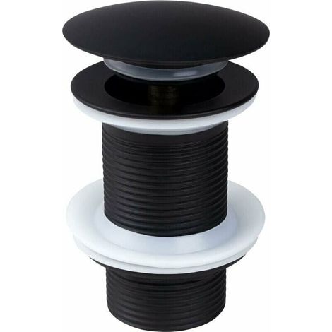 Bonde de Vidage Pop Up, Bonde Pop Up Sans Trop Plein, Universel Bonde de Lavabo Pop Up, Bonde Lavabo, Bonde de Vidange Lavabo, Bonde Découlement Noir pour Lavabo et Lavabo (1/4)