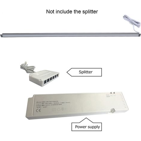Jeffergarden Haofy Lumière de Placard à LED, Lampe à Bande LED sous la Lumière du Placard pour Bibliothèque Placard Armoire à Vin Lumière Chaude DC12V (1/4)
