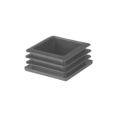 PUNTALE ALETTATO QUADRATO 60X60 MM PLAST NERO 50 PZ