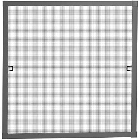 Schellenberg 70031 protezione dagli insetti della finestra Plus, Zanzariera con cornice  100 x 120 cm in antracite, 1 pezzi (1/4)