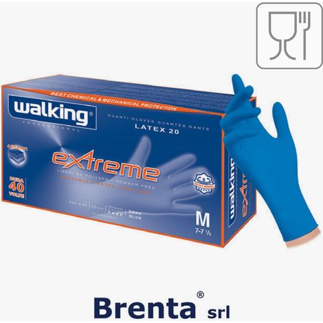 C.50 pz guanti extreme lattice blu taglias - 10pz
