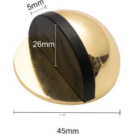 5pcs Butées porte adhésives - Acier inoxydable caoutchouc Installation sans perçage - Protection sol dur (1/5)