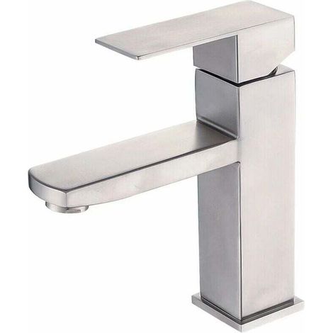 304 robinet en acier inoxydable salle de bains robinet d'eau chaude et froide robinet de lavabo salle de bain sous le robinet de lavabo (A)