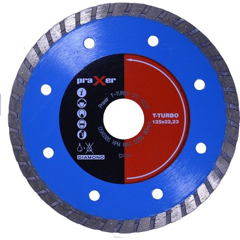 Disco diamantato per mattoni e cemento T-TURBO 125mm PRAXER