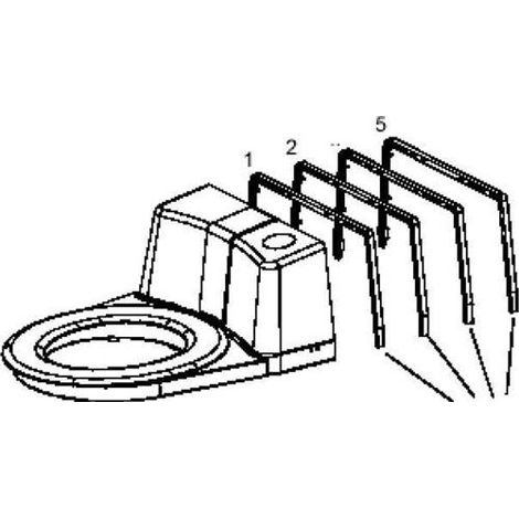 Languettes de compensation pour toilettes Cleanseat z Verl, 1,2 cm