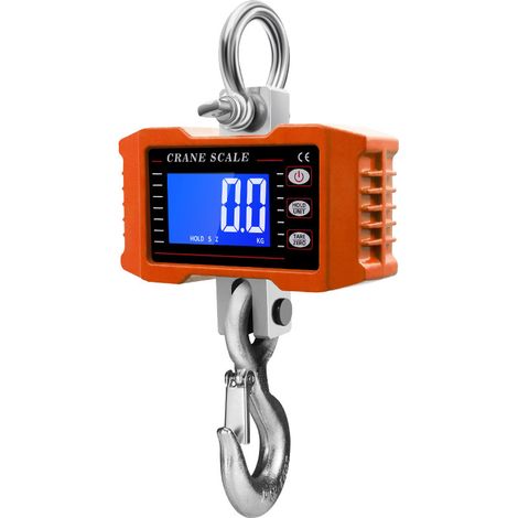 Balance de Grue Numérique 2200 lb/1000 kg, Balance Suspendue Numérique avec Écran LCD, Balance de Grue Industrielle Robuste avec Conversion d'Unités, Balance de Grue à Haute Précision pour les Marchés (1/5)