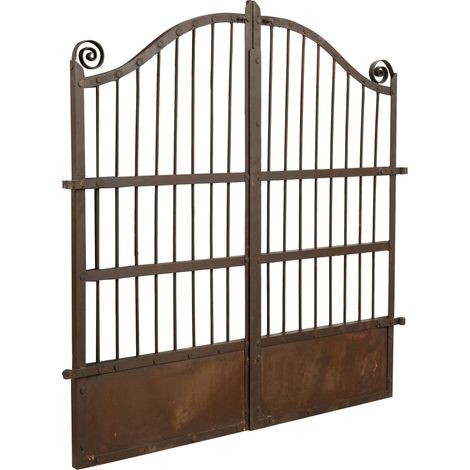 External wrought iron gate 115x115x5 cm Gate with antique finish Unique piece external garden gate Brown (1/5)
