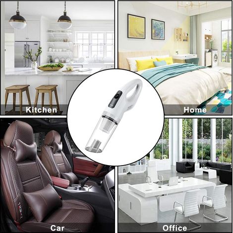 Aspirateur Portable Sans Fil - 120 W - 4,5 Kpa - Batterie Lithium Rechargeable - Pour Voiture Maison Tapis Meubles - 30 Min Autonomie (1/5)