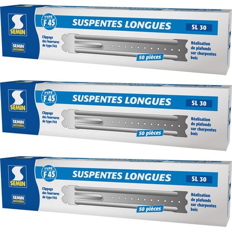 Suspentes Longues 300 mm F45 Semin - Boite de 50 (lot de 3)