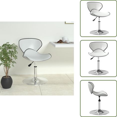 Tabouret de bar Blanc Similicuir - Tabouret De Bar - Tabouret De Comptoir - Chaise De Bar - Chaise De Comptoir - Mobilier De Cuisine (1/5)