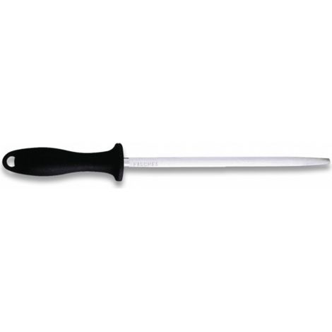 Chaira Redonda Fischer Negro con Mango de Fibra de Acero 63hrc Tamaño 20 cm 21003