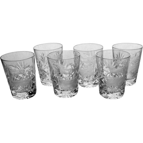 Bicchiere da vodka in cristallo con motivo di cavallo inciso, 80 ml (1/2)