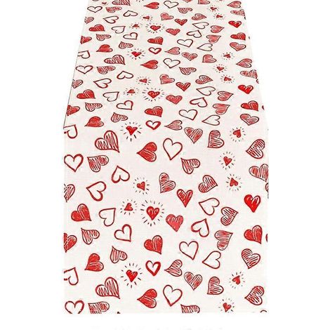 Voile de table pour dîner de Saint-Valentin, nappe lavable en matériau durable, taille moyenne, Style2, résistant et élégant. (1/4)