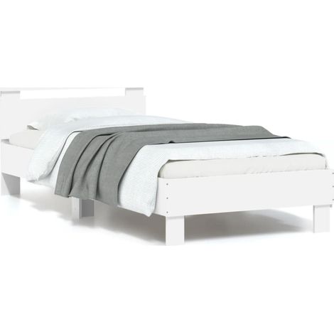 Giroletto con Testiera e LED Bianco 90x200 cm vidaXL (1/6)