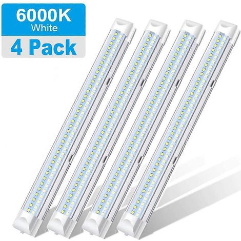Lot de 4 barres lumineuses LED blanches intérieures, 72 LED, bande lumineuse universelle pour camping-car ou voiture (1/5)