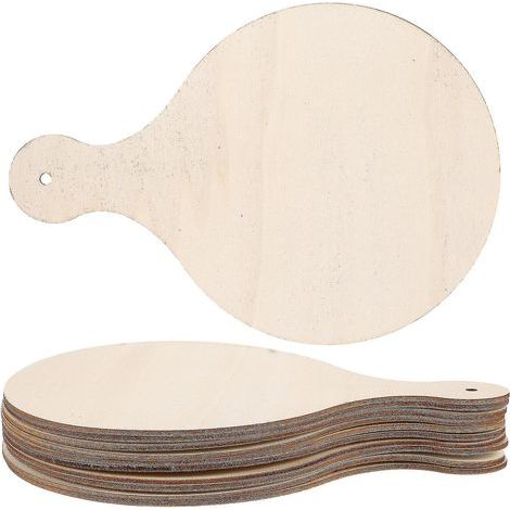 Lot de 10 plateaux ronds à pizza, planches à découper en bois brut, plateaux de service pour la cuisine (1/3)