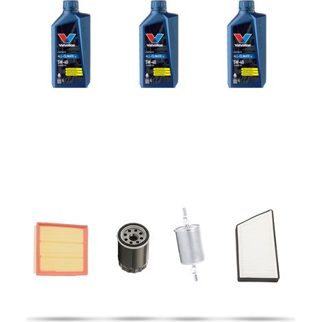 Kit tagliando 4 FILTRI e 3L OLIO compatibile con Peugeot 206 1.6 65kw dal 1998 (1/5)