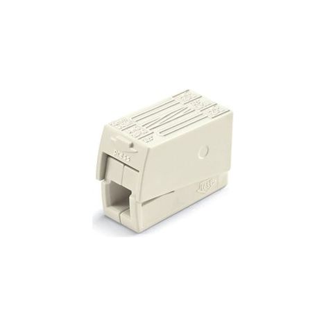 Lotto di 100 morsetti per apparecchi di illuminazione WAGO 2,5 mm² / 2 rigidi - 1 flessibile / 105°C / Bianco