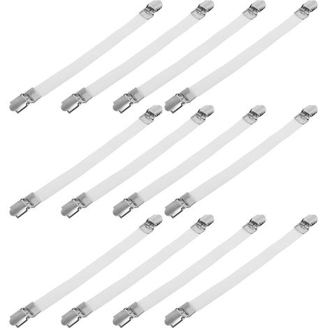 Lot de 12 pinces à draps et sangles élastiques pour table repasser, (1/5)