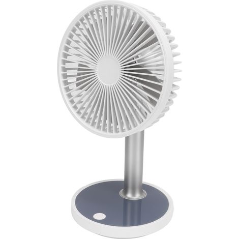 Ventilateur de table multifonctionnel à 4 vitesses réglables, silencieux et portable, USB, pour la maison, le bureau, le camping et les activités de plein air (beige). (1/5)