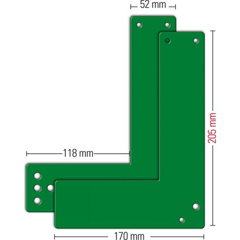 GFS Montageplatte (lang) für GfS EH-Türwächter® an Glasrahmentüren, RAL 6029 (1/3)
