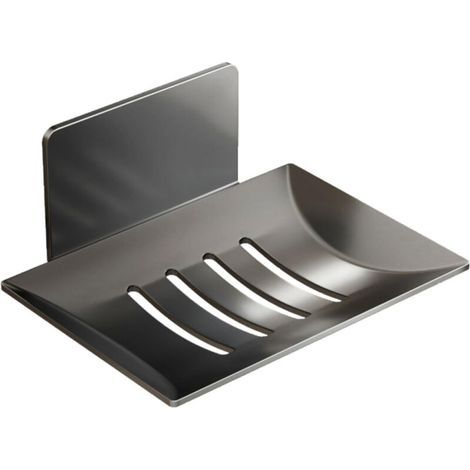 Portasapone da parete, porta sapone autoadesivo in acciaio inox per doccia, può contenere spugne, spazzole e sapone (1/5)