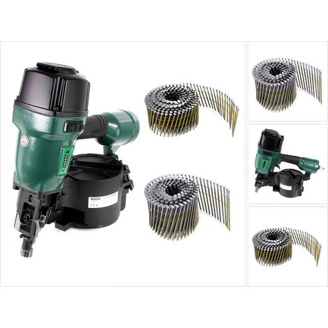 Prebena 7F-CNW90-S01 Druckluftnagler für Coilnägel Type CNW von 45 - 90 mm + Coilnägel Ringschaft 7200 Stück + Coilnägel Ringschaft 3600 Stück (1/5)