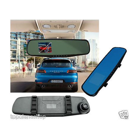 SPECCHIETTO FRONTALE MONITOR DVR REGISTRA VIDEO TELECAMERA FULL HD AUTO