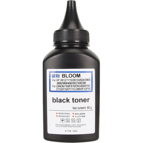 Schwarzes Tonerpulver für HP-Drucker (Flasche) für HP 2612, 7115, 2613, 2624, EP22, CRG303, FX10