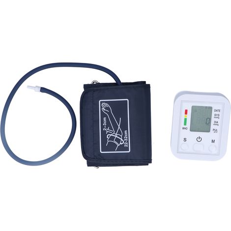 Tensiomètre portable de type brassard, mini tensiomètre électronique domestique blanc (1/5)