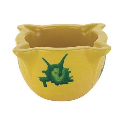 Mortero ceramica amarillo 4 picos nº5 7x4.5cm (1/2)