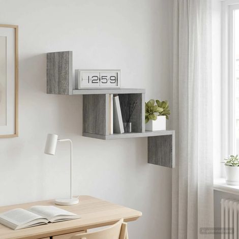 Étagère Murale Sonoma gris 48 x 15 x 42 cm Bois d'ingénierie (1/5)