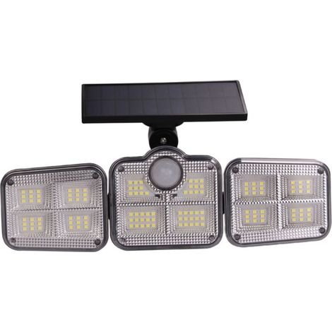 Lampe solaire Applique murale solaire à LED étanche, éclairage de jardin intégré, éclairage extérieur de capteur de corps étanche, réverbère，122 LED (1/5)