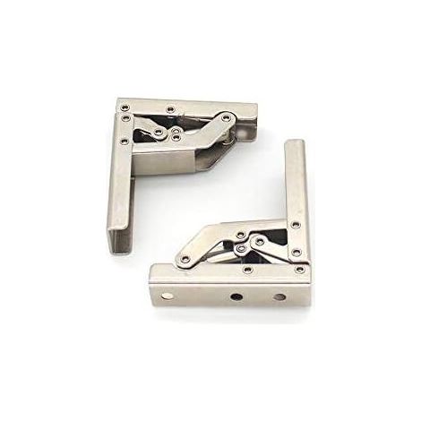 2 Packs 90 Degree Angle Bracket Folding Display Bracket Holder Folding Door Bracket/Shelf Hinge Hidden Bracket Table Frame Furniture Accessories (2PCS)
