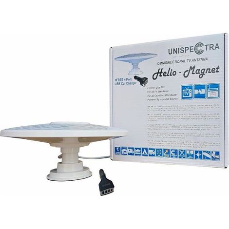 Antenne TV HD - Helio - Amplifiée numérique - Gain 33dB - Omnidirectionnelle - Portable (1/5)