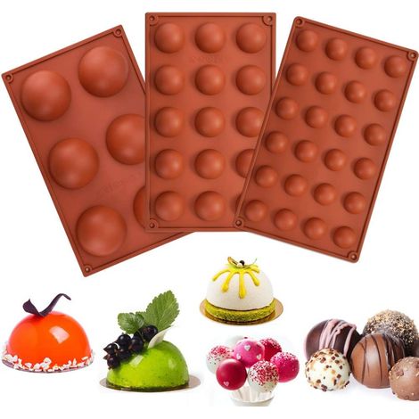 Moule à gâteau 3 pièces - 6 rouge brique, 15 rouge brique, 24 rouge brique (1/5)
