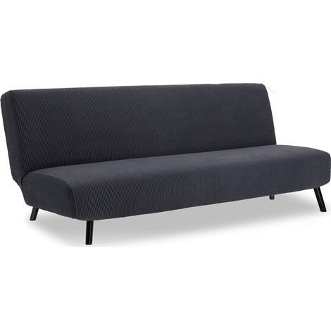 Copridivano elasticizzato, copridivano a 3 posti, copridivano letto regolabile in jacquard elastico (grigio, L) (1/4)