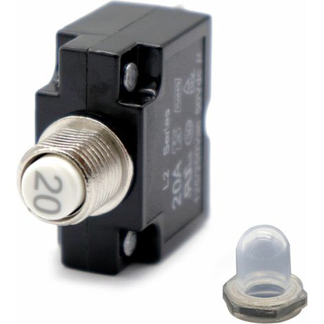AC 125/250V 20A Réinitialiser Interrupteur Thermique Protection Contre Les Surcharges Disjoncteur Protection Contre Les Surcharges,Noir (1/5)