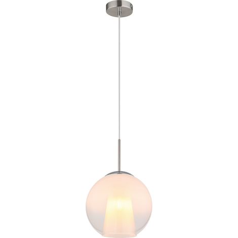 Globo - lampada a sospensione - BARRY - acciaio - vetro - Ø 25cm (1/5)