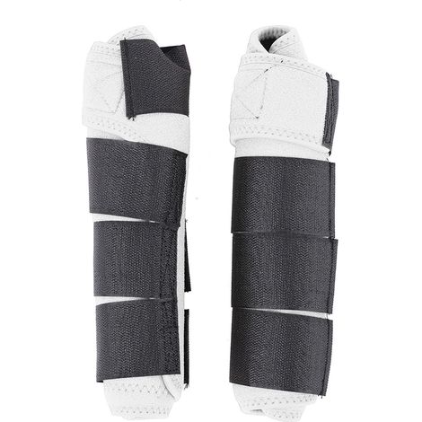 Boot De Protection Pour Cheval - Soutien Tendon Et Ligament - Ajustable Avec Fermoirs Velcro - Blanc - Par Paire (1/5)
