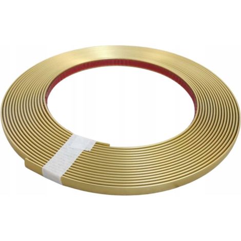 TIRA DECORATIVA DORADA MATE DE 6 mm FLEXIBLE AUTOADHESIVA